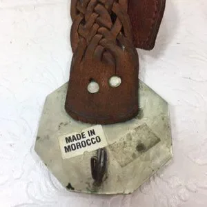 Moroccan | Accessories | Vtg Moroccan Brown Leather Braided  display picture 1
